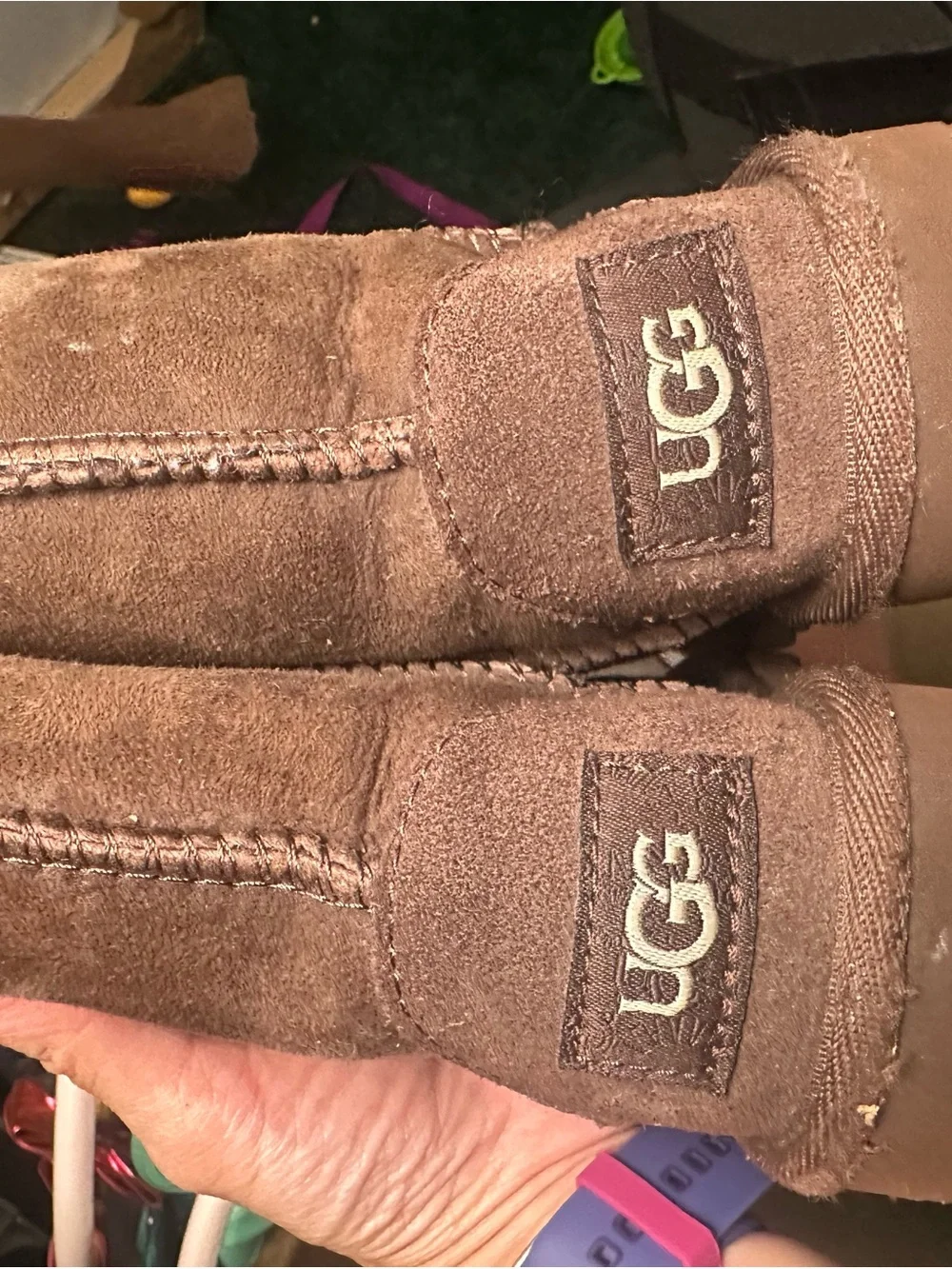 UGG Kids Chocolate Brown tall Classic Sheepskin Boots 8 toddler
